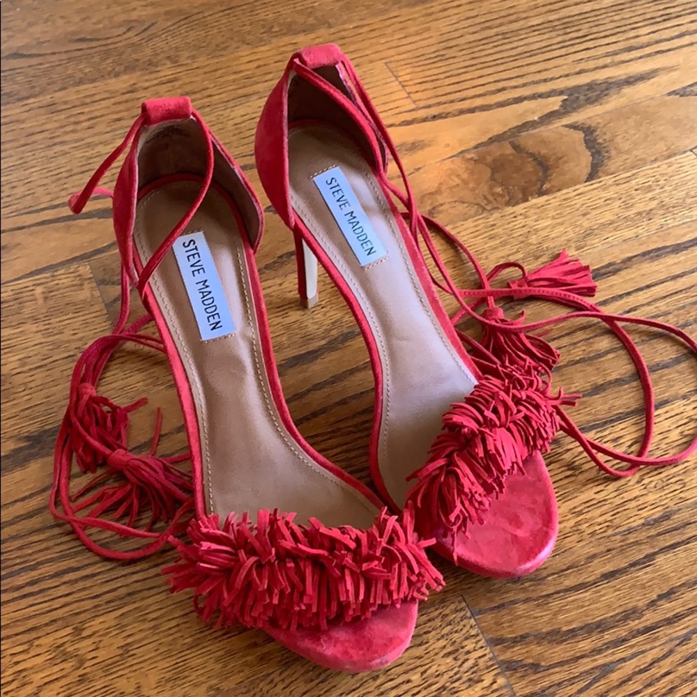 Steve Madden lace up tassel heels